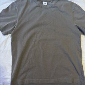 Zara Men's Grey T-Shirt